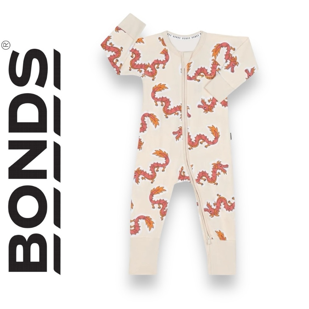 Ultra limited rare bonds 2 way zip wondersuit - year of the dragon​